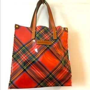 Dooney and Bourke Plaid Lunch Size Tote Bag